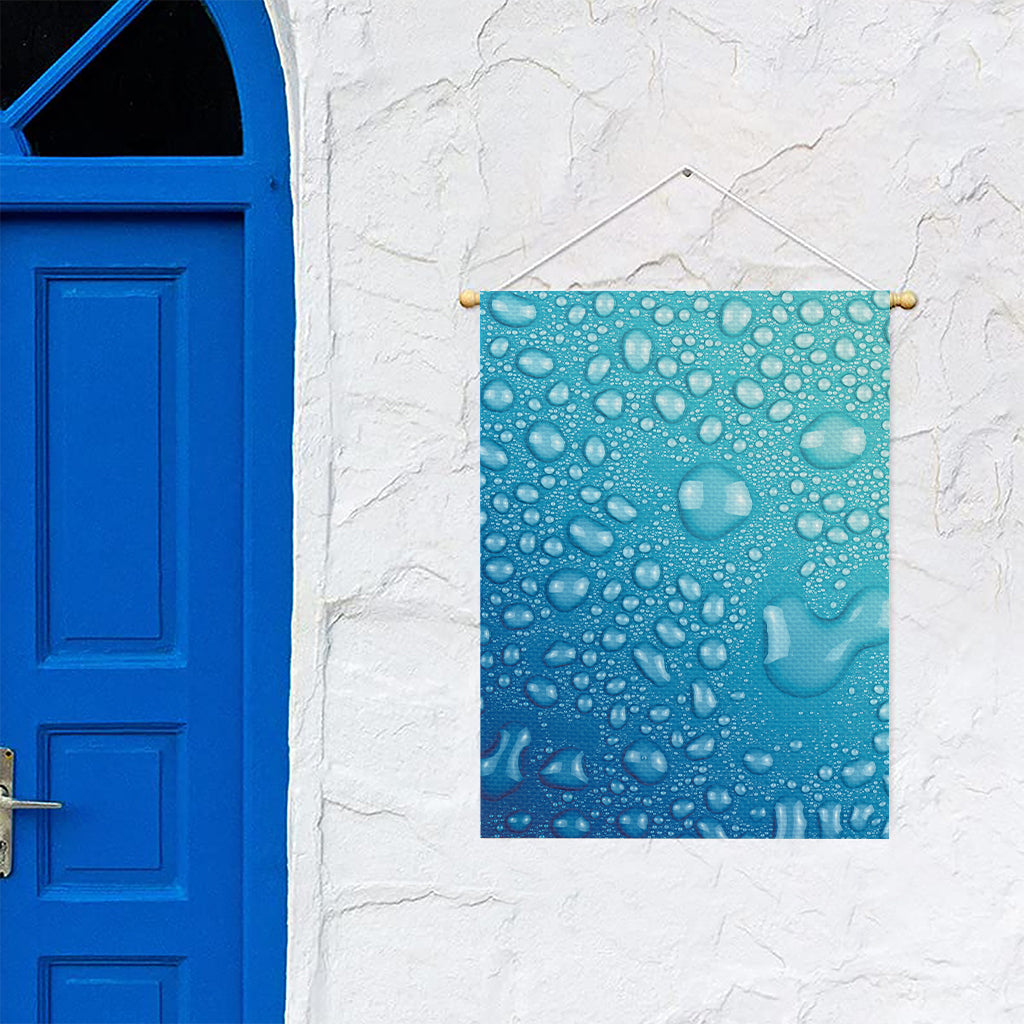 Water Drops Print Garden Flag
