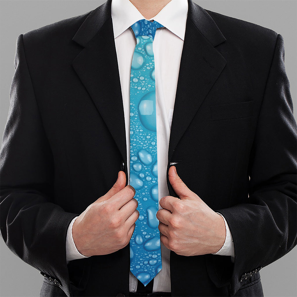 Water Drops Print Necktie