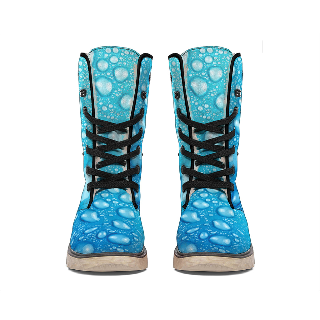 Water Drops Print Winter Boots