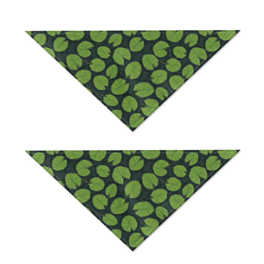 Water Lily Pads Pattern Print Dog Bandana