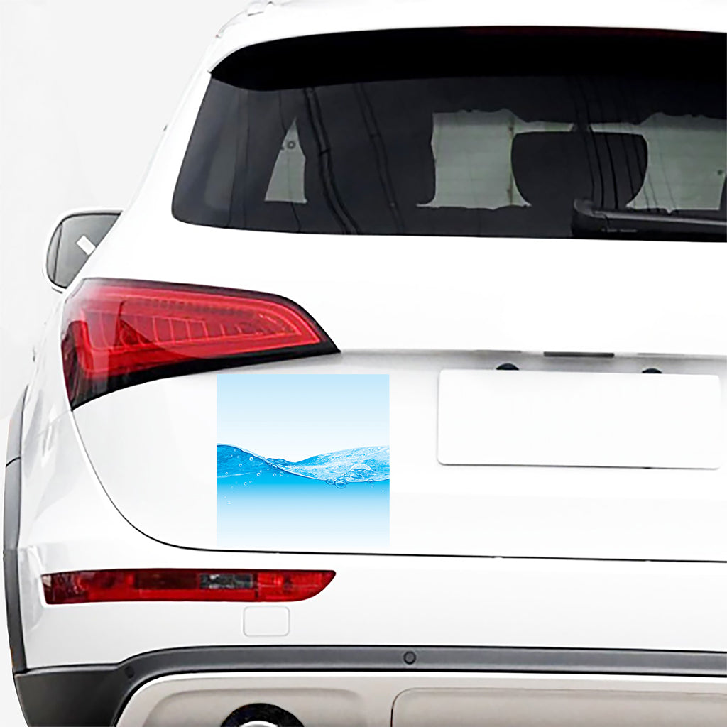 Water Wave Print Car Sticker