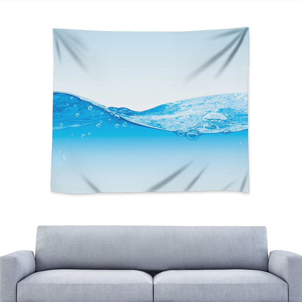 Water Wave Print Tapestry