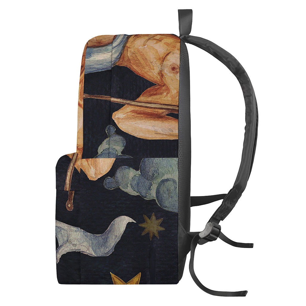 Watercolor Aquarius Zodiac Sign Print Backpack