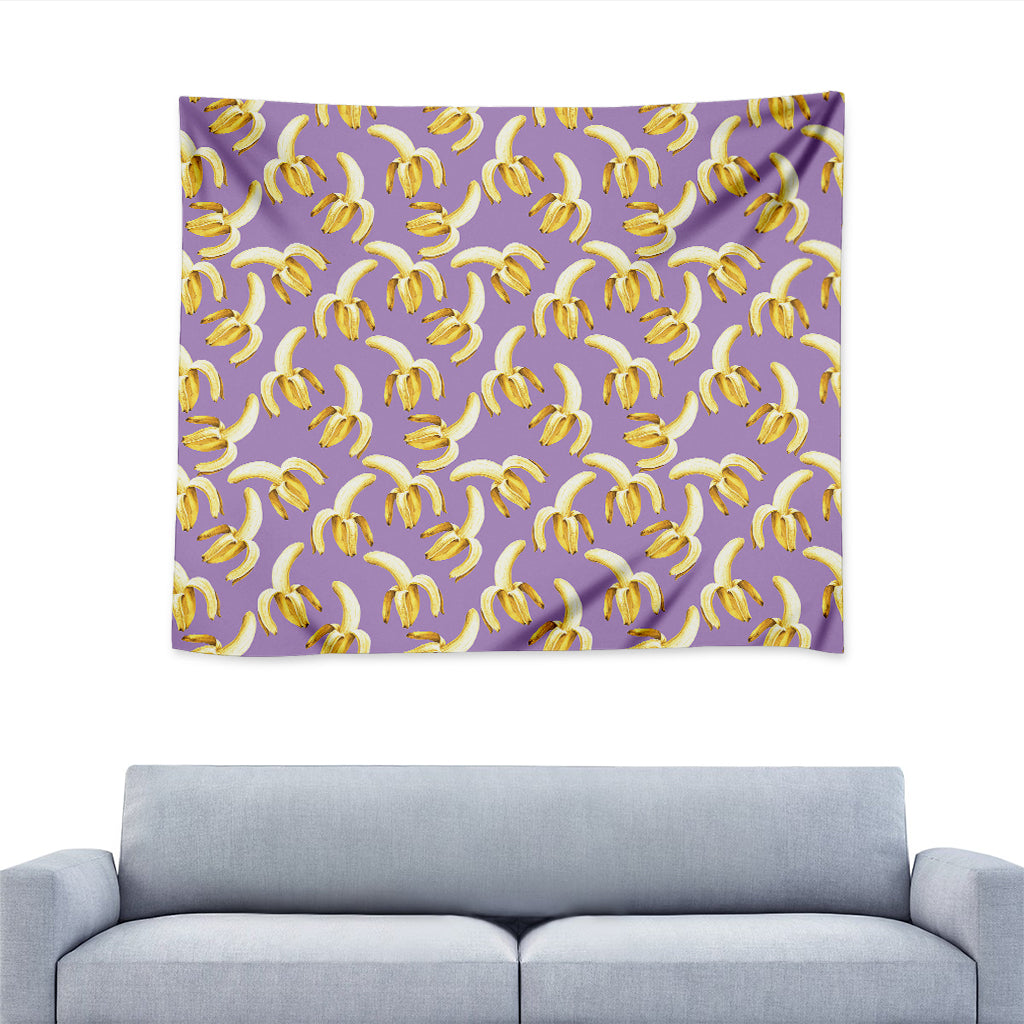 Watercolor Banana Pattern Print Tapestry