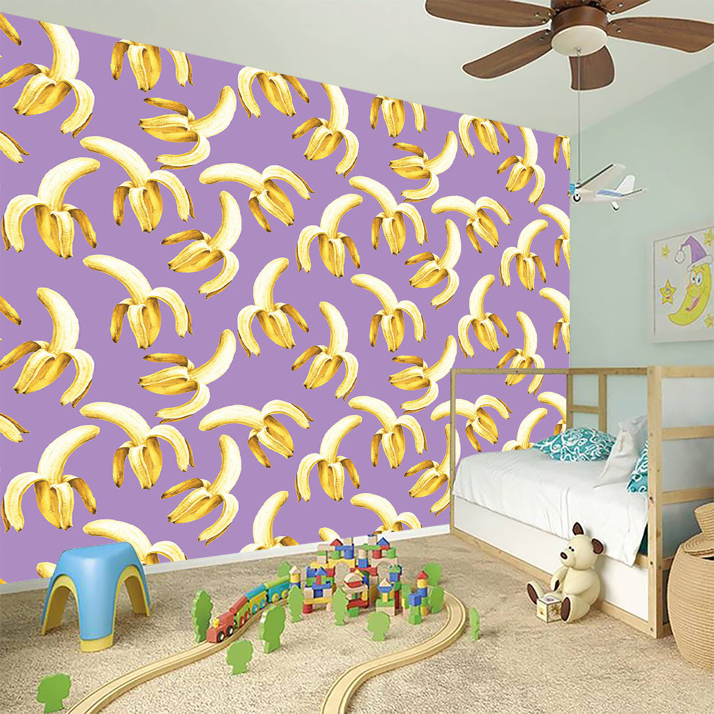 Watercolor Banana Pattern Print Wall Sticker