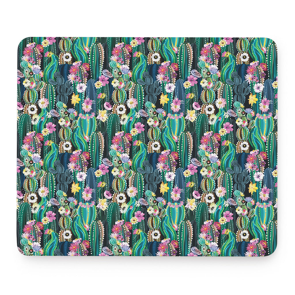 Watercolor Blooming Cactus Print Mouse Pad
