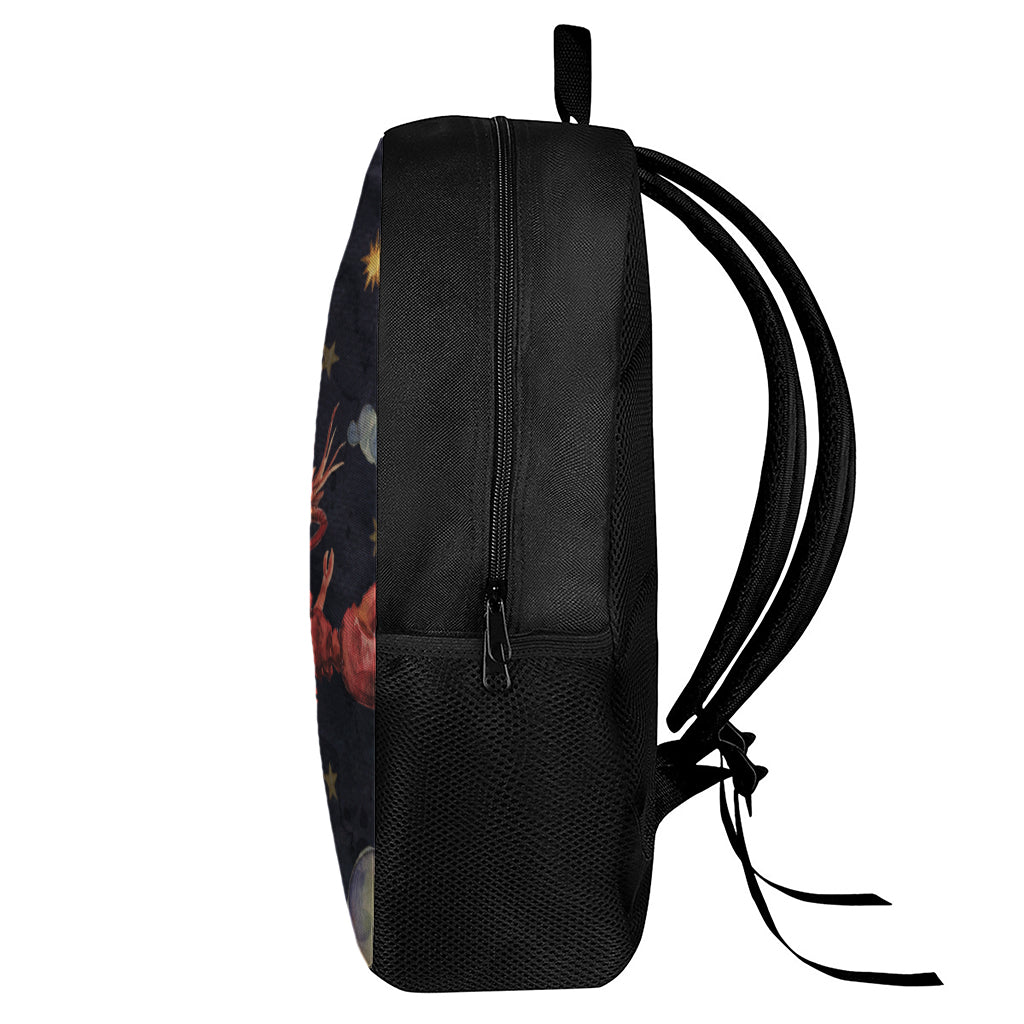 Watercolor Cancer Zodiac Sign Print 17 Inch Backpack