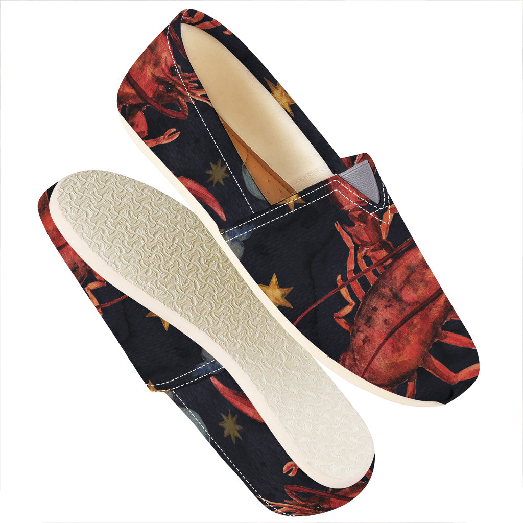 Watercolor Cancer Zodiac Sign Print Casual Shoes