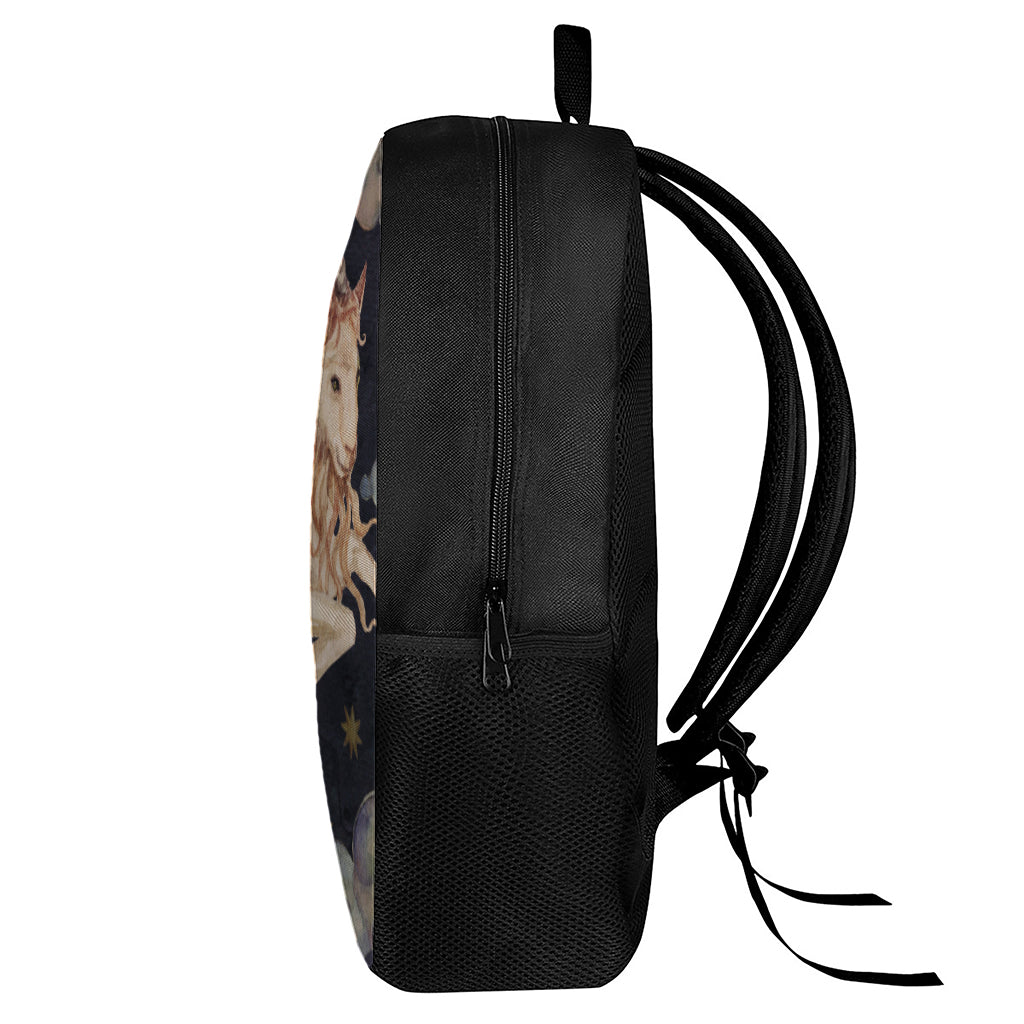 Watercolor Capricorn Zodiac Sign Print 17 Inch Backpack