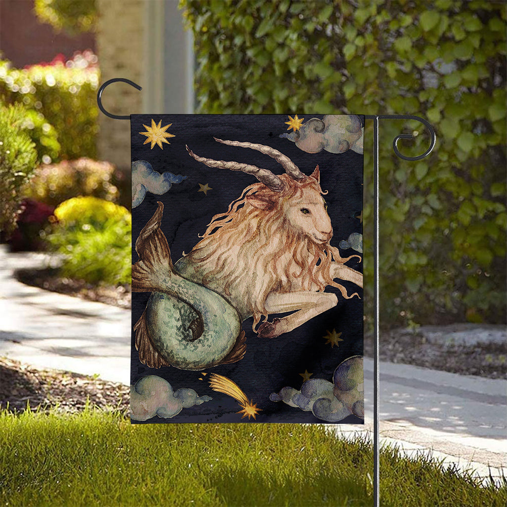 Watercolor Capricorn Zodiac Sign Print House Flag