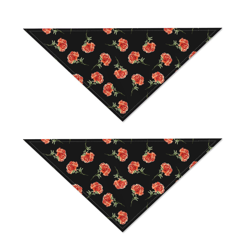 Watercolor Carnation Pattern Print Dog Bandana