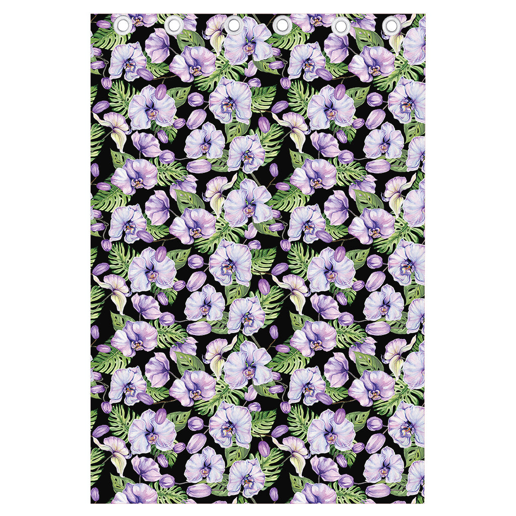 Watercolor Cattleya Pattern Print Curtain