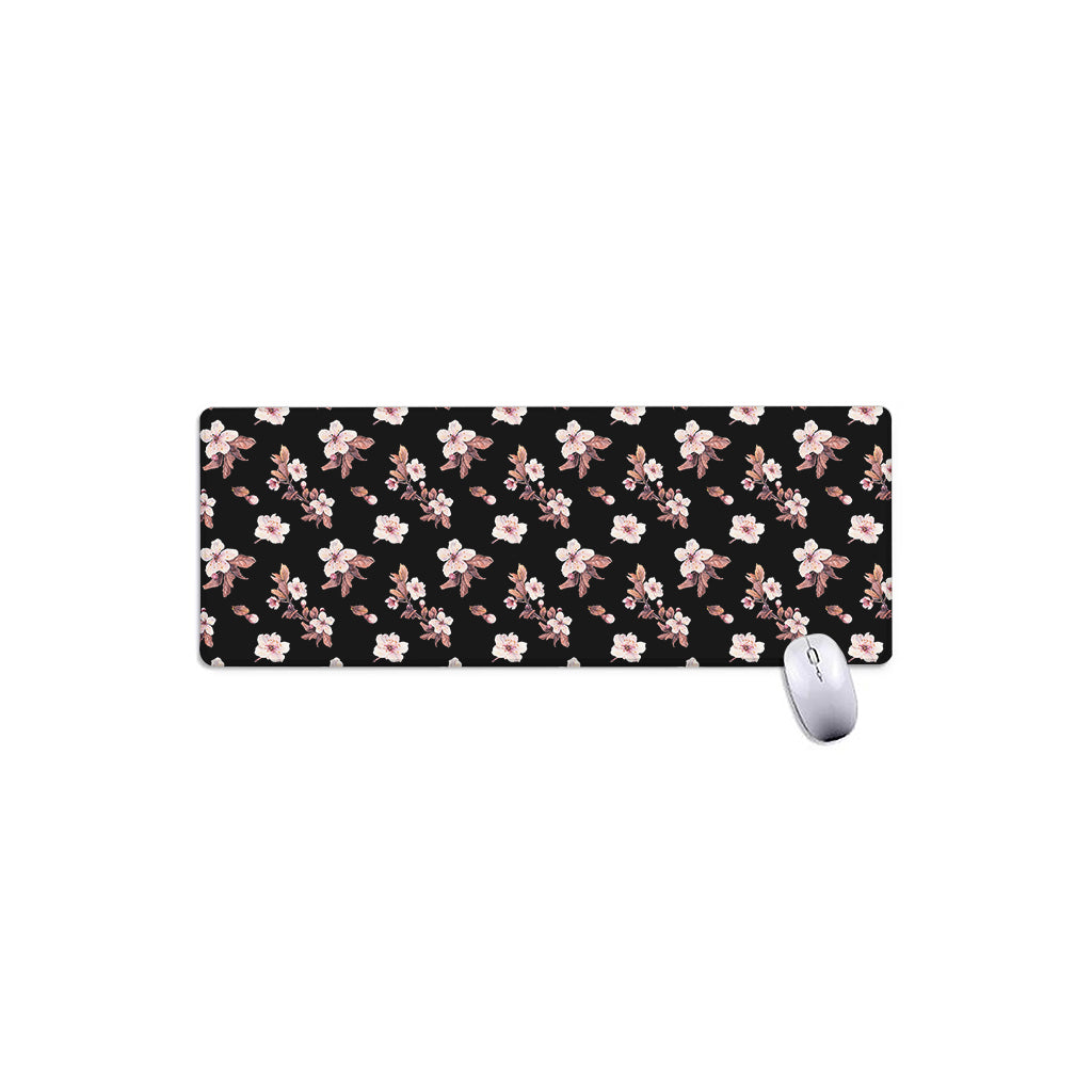 Watercolor Cherry Blossom Pattern Print Extended Mouse Pad