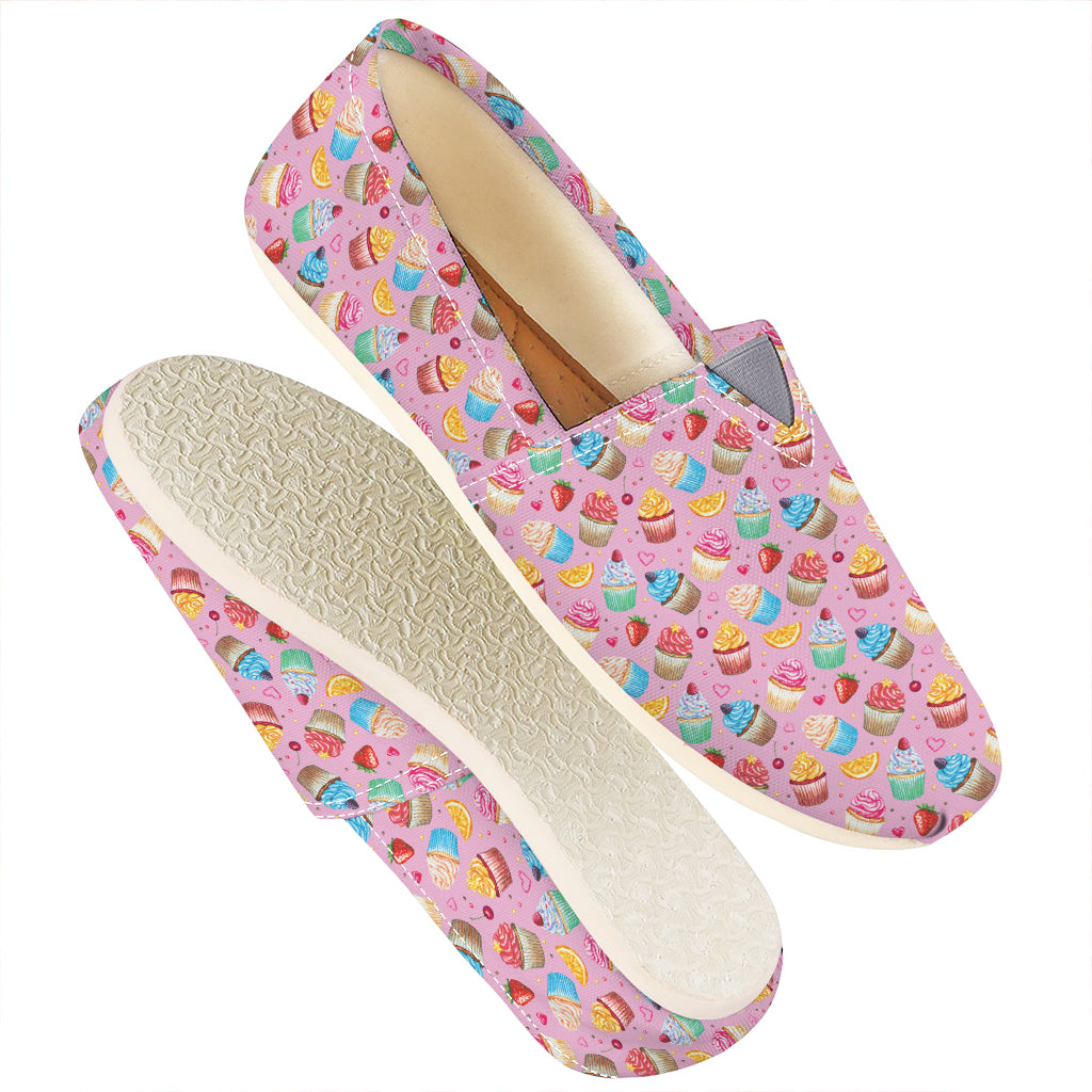Watercolor Cupcake Pattern Print Casual Shoes