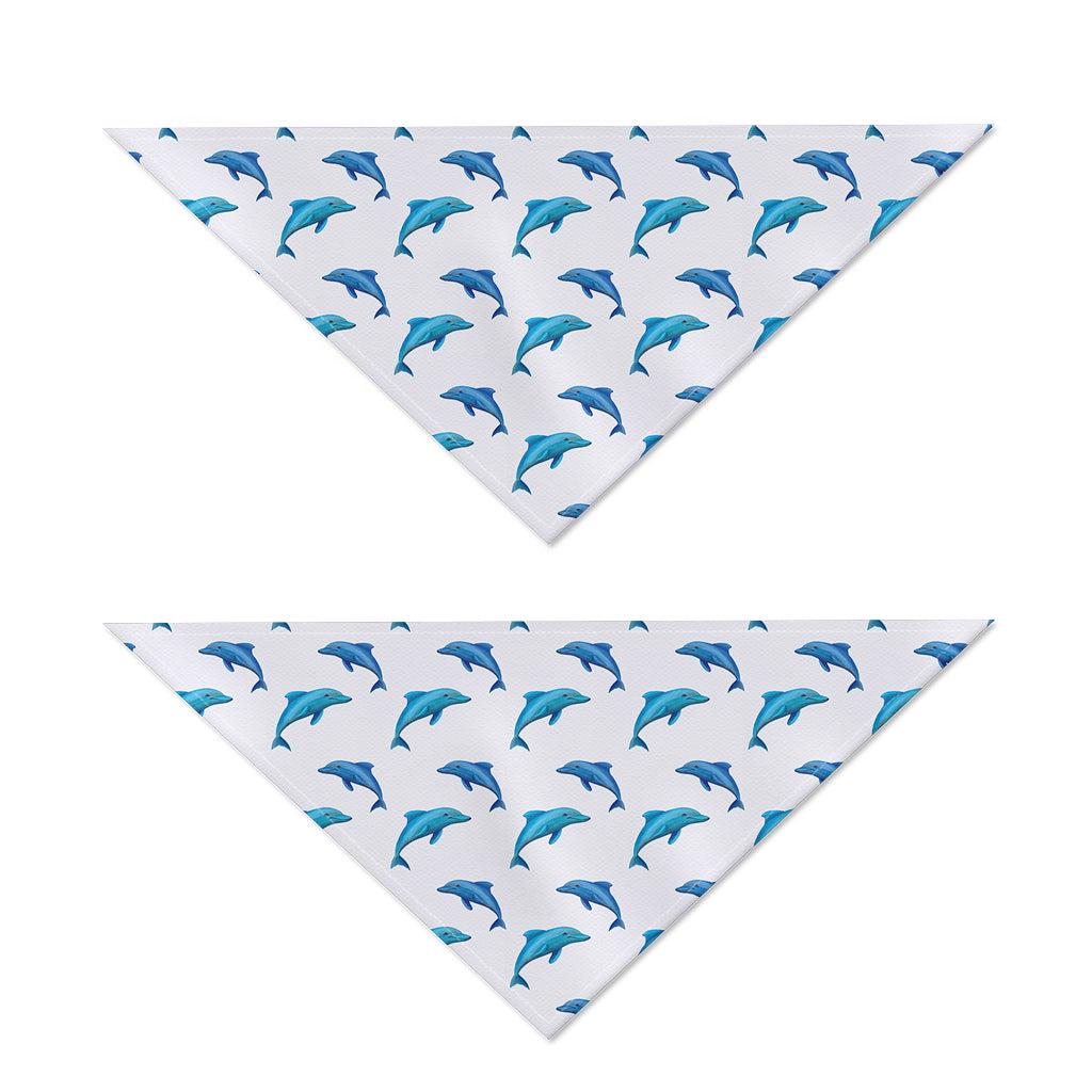 Watercolor Dolphin Pattern Print Dog Bandana