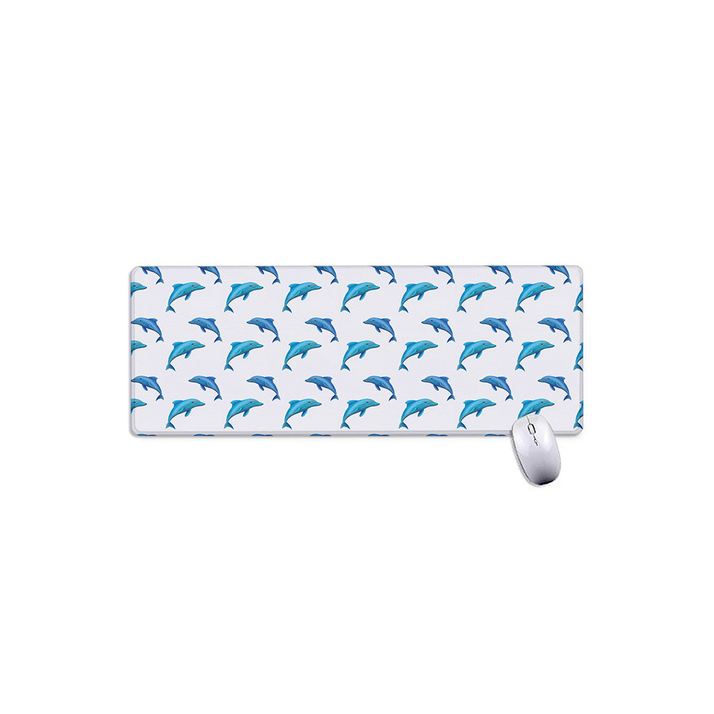 Watercolor Dolphin Pattern Print Extended Mouse Pad