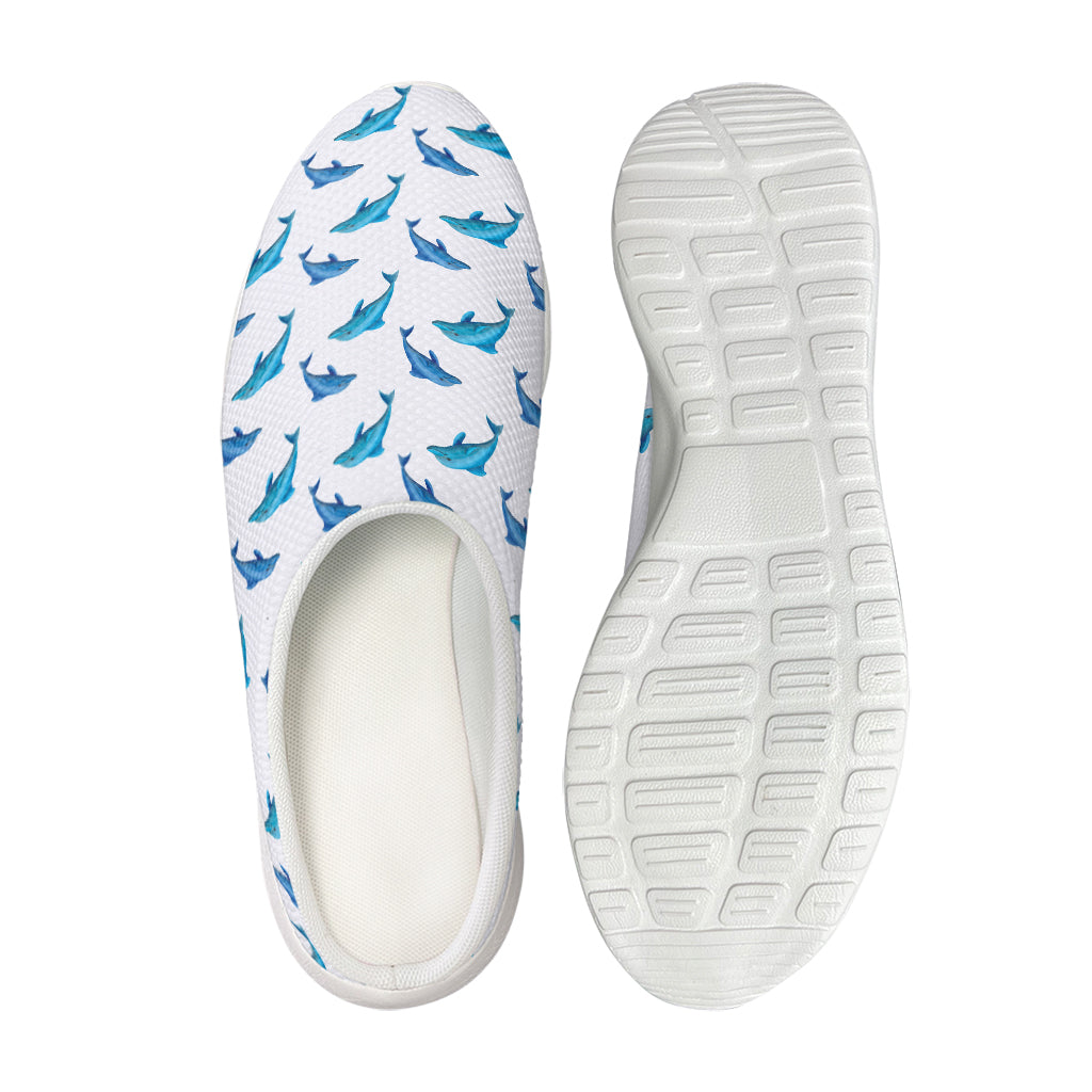 Watercolor Dolphin Pattern Print Mesh Casual Shoes