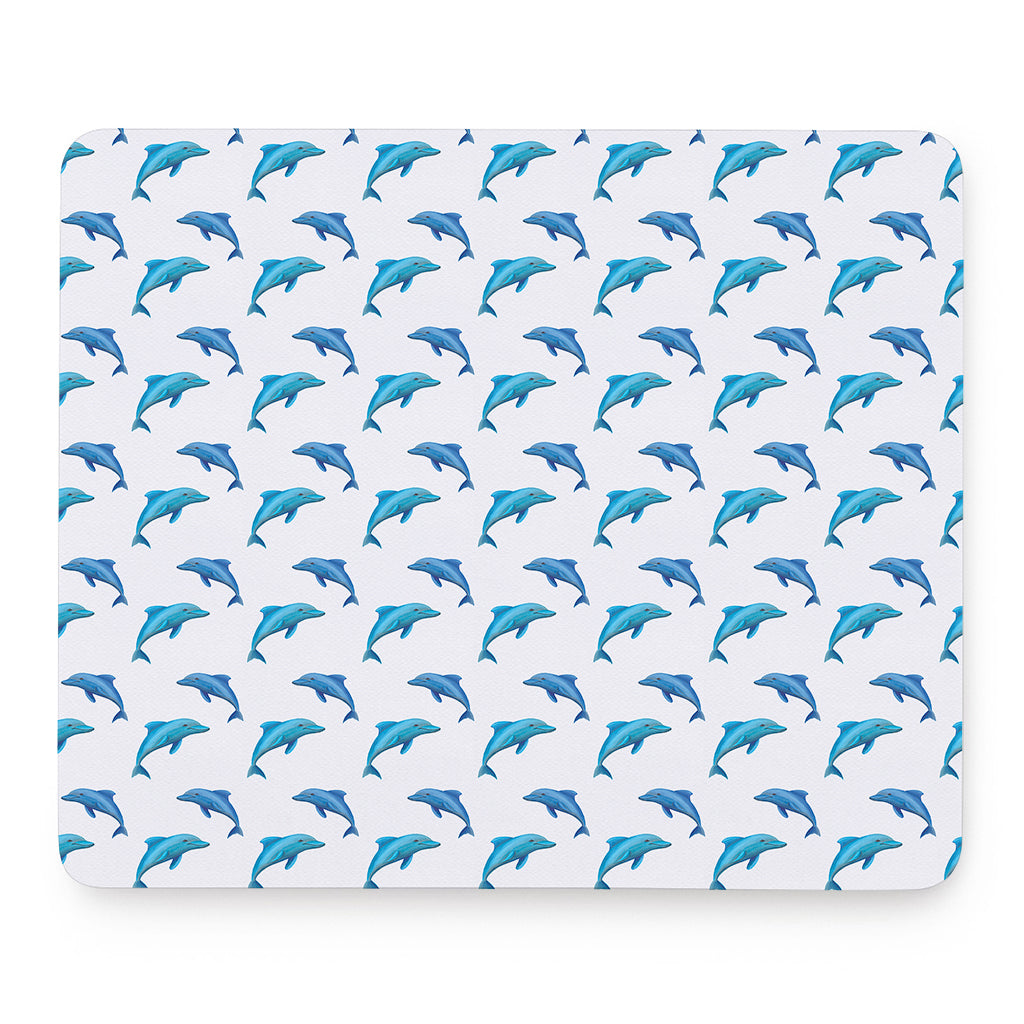 Watercolor Dolphin Pattern Print Mouse Pad