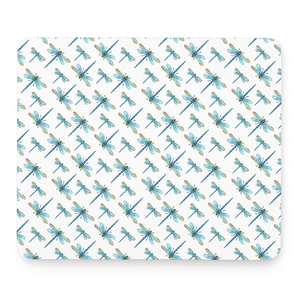 Watercolor Dragonfly Pattern Print Mouse Pad
