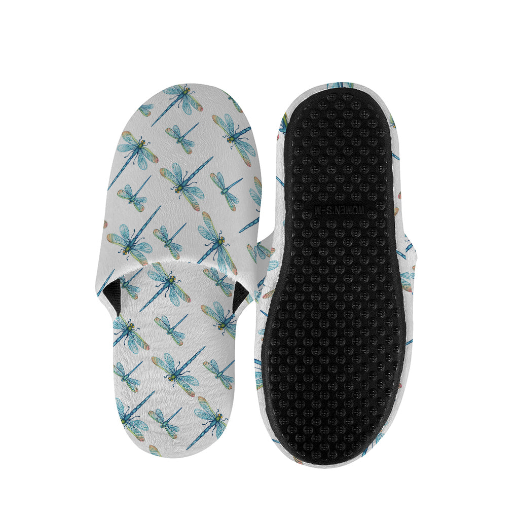 Watercolor Dragonfly Pattern Print Slippers