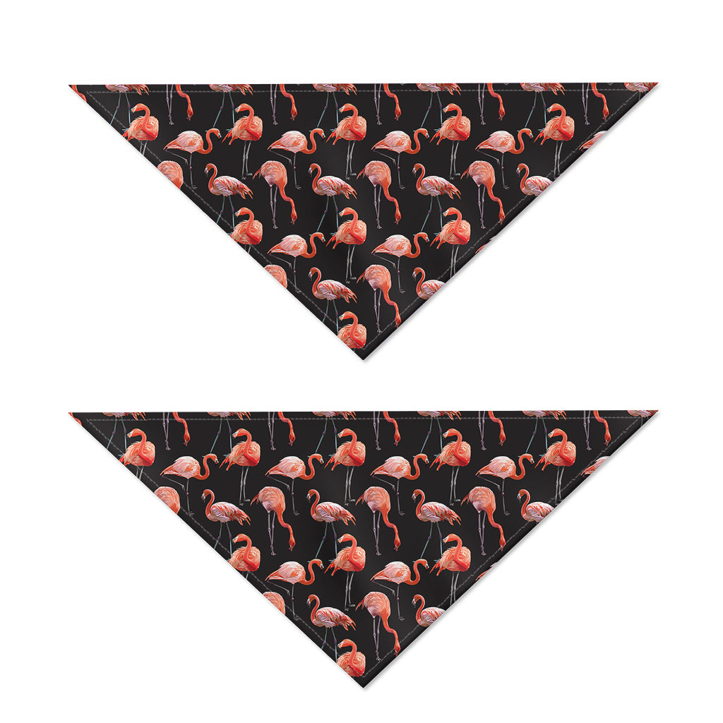 Watercolor Flamingo Pattern Print Dog Bandana
