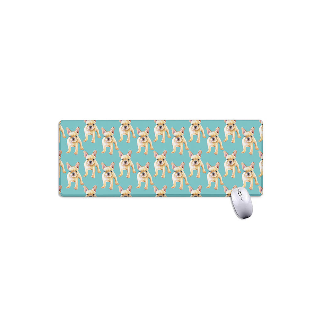 Watercolor French Bulldog Puppy Print Extended Mouse Pad