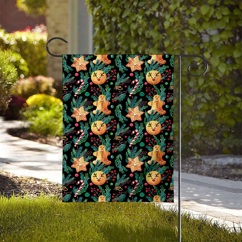 Watercolor Gingerbread Pattern Print House Flag
