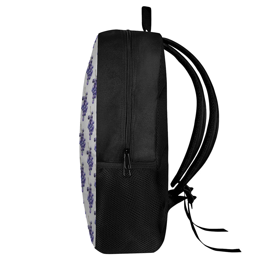 Watercolor Grape Pattern Print 17 Inch Backpack