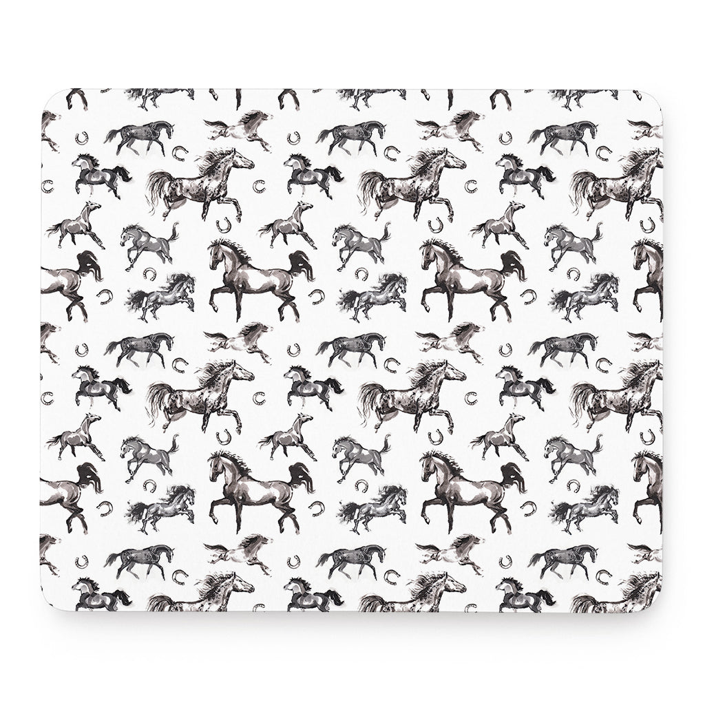 Watercolor Horse Pattern Print Mouse Pad