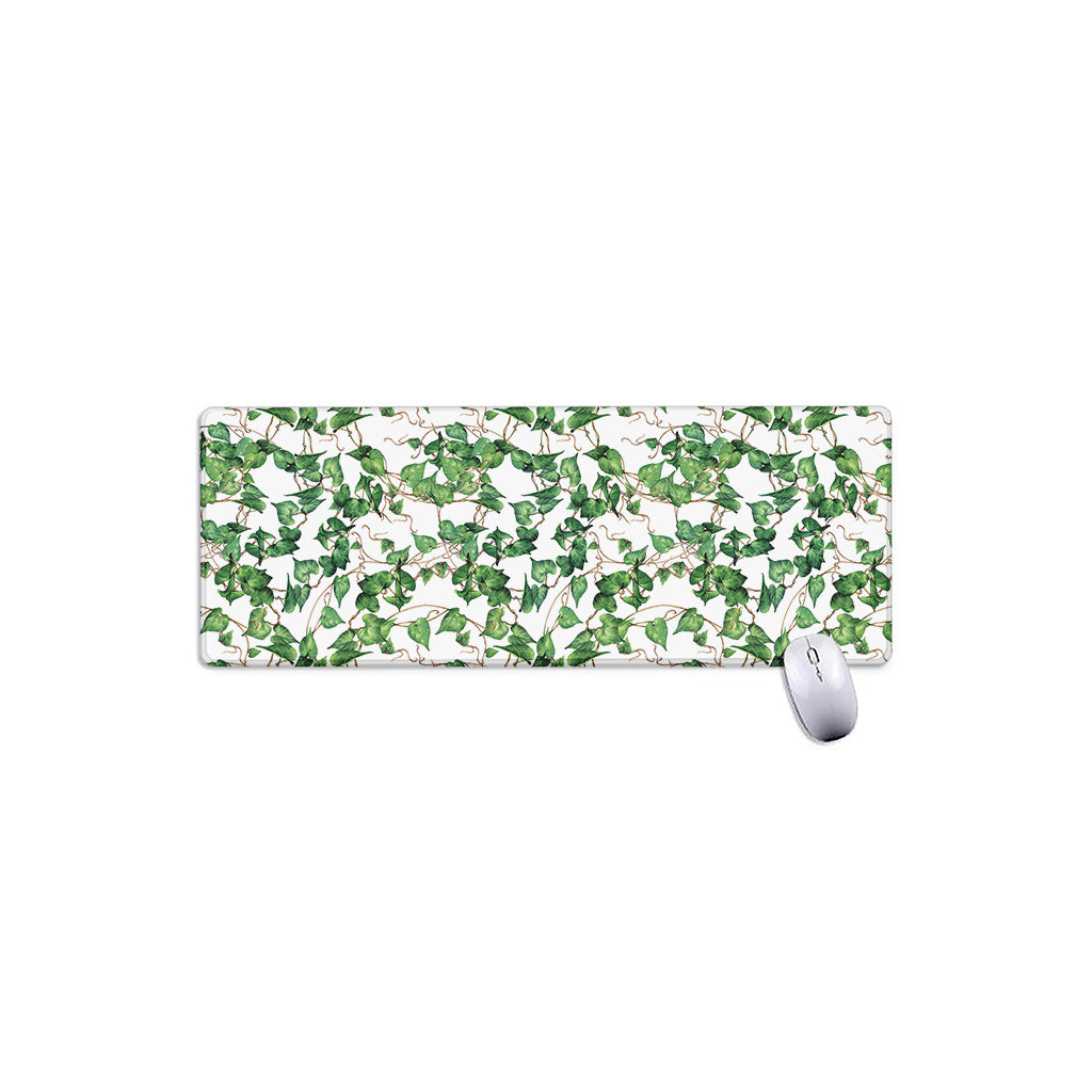 Watercolor Ivy Leaf Pattern Print Extended Mouse Pad
