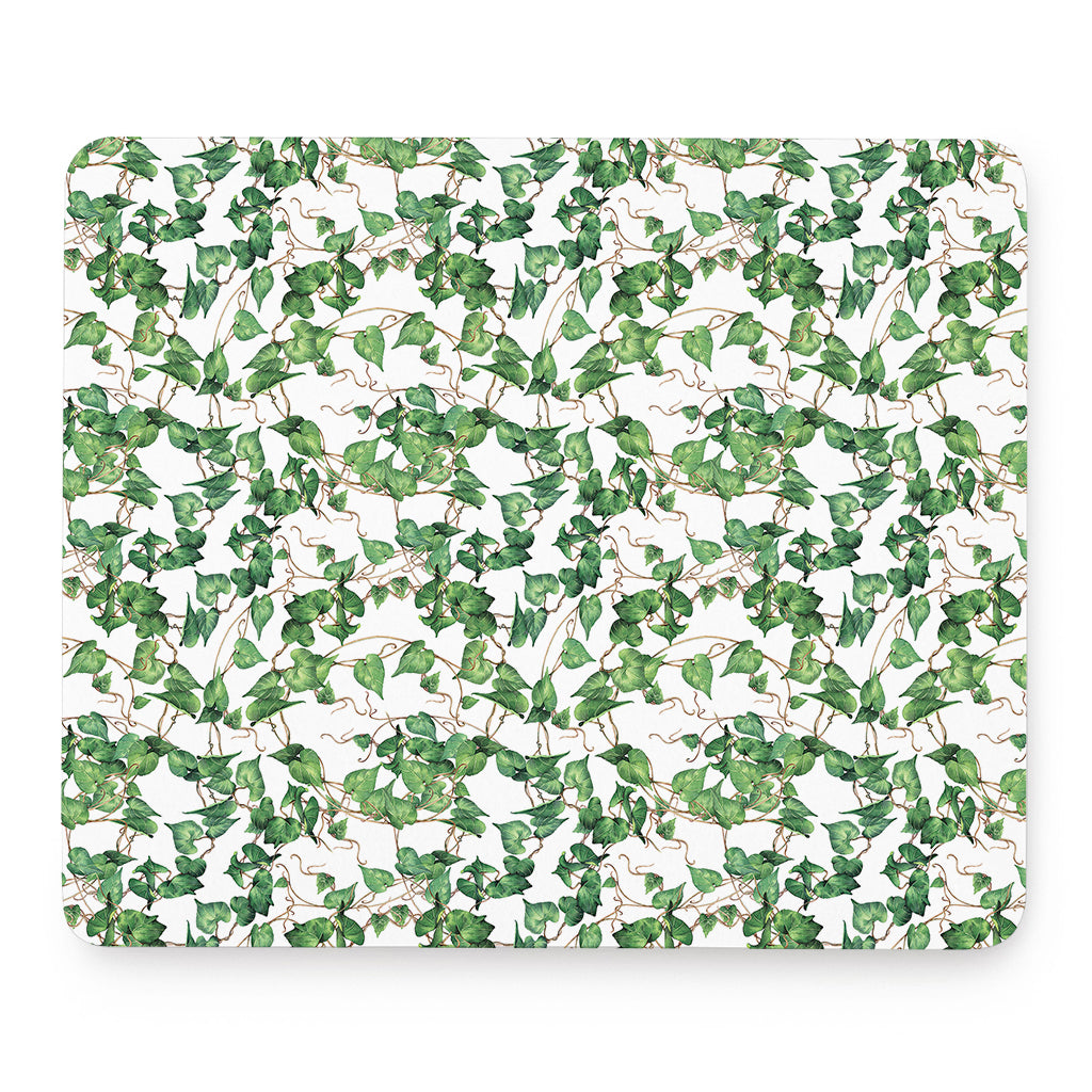 Watercolor Ivy Leaf Pattern Print Mouse Pad