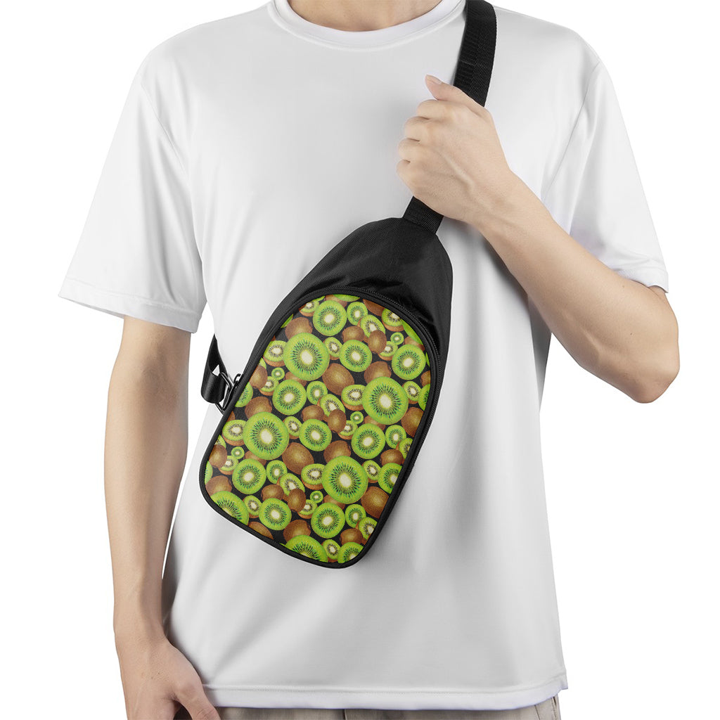 Watercolor Kiwi Pattern Print Chest Bag