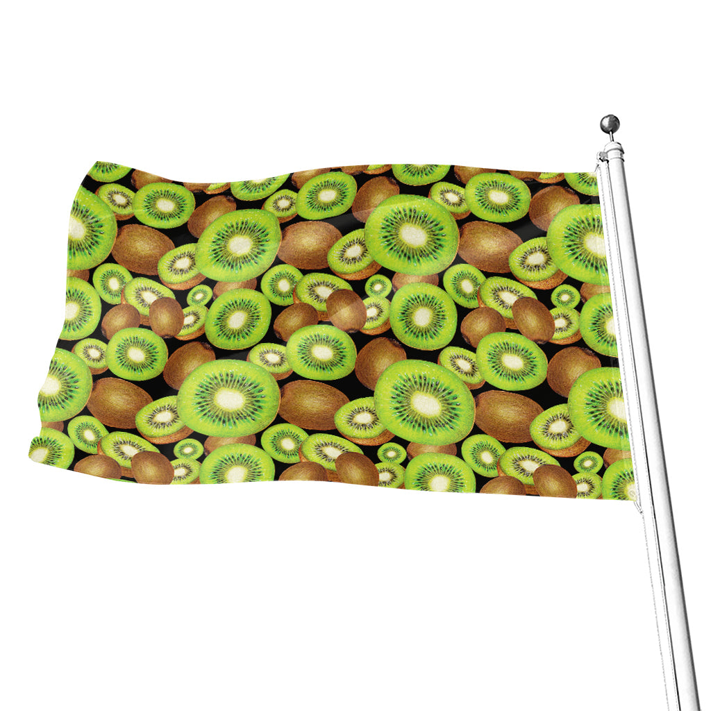 Watercolor Kiwi Pattern Print Flag