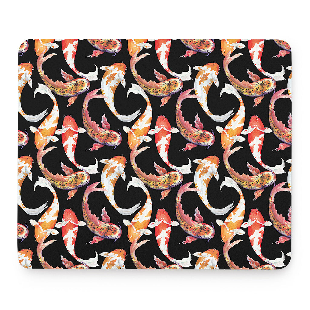 Watercolor Koi Carp Fish Pattern Print Mouse Pad