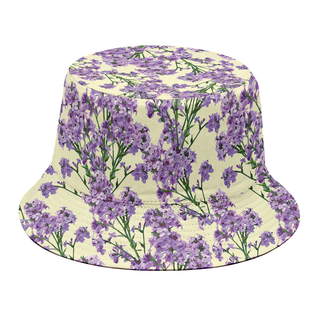 Watercolor Lavender Pattern Print Bucket Hat