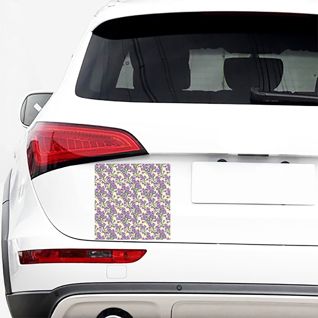 Watercolor Lavender Pattern Print Car Sticker