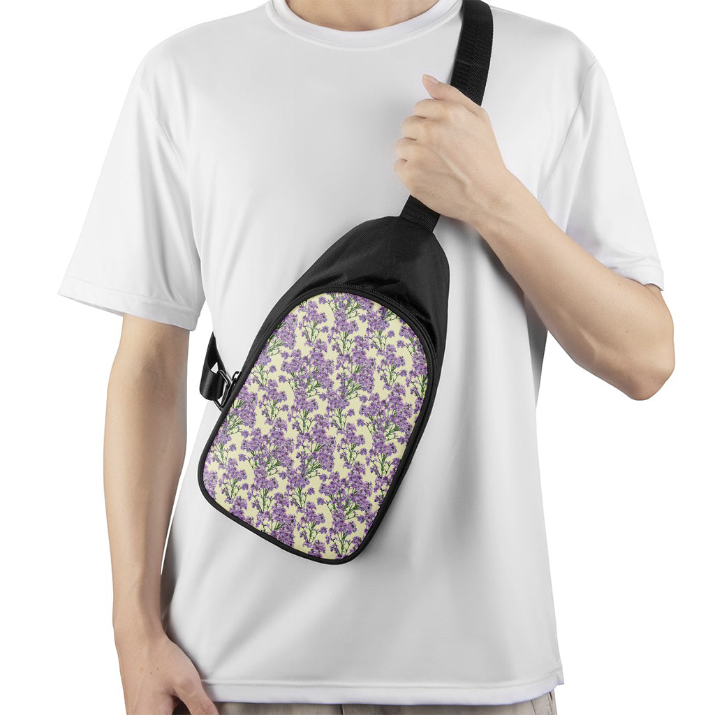 Watercolor Lavender Pattern Print Chest Bag
