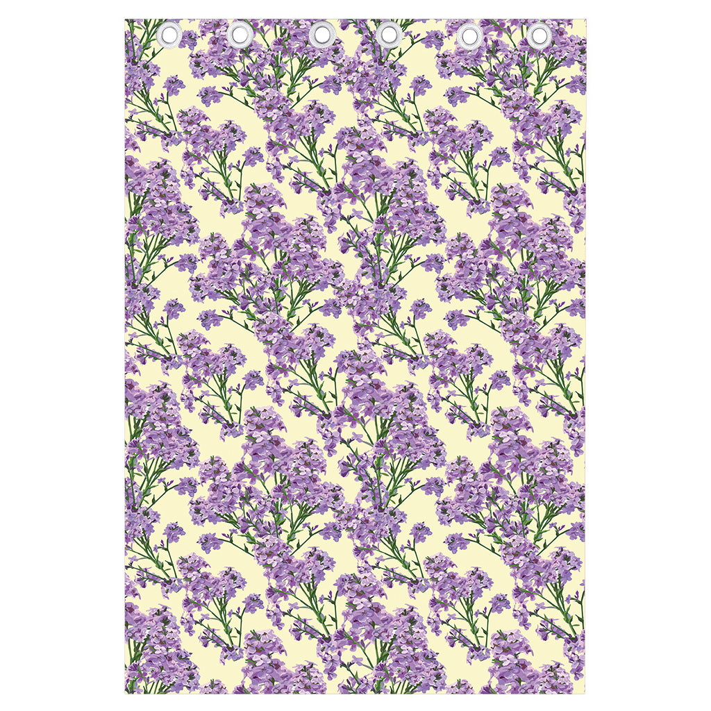 Watercolor Lavender Pattern Print Curtain
