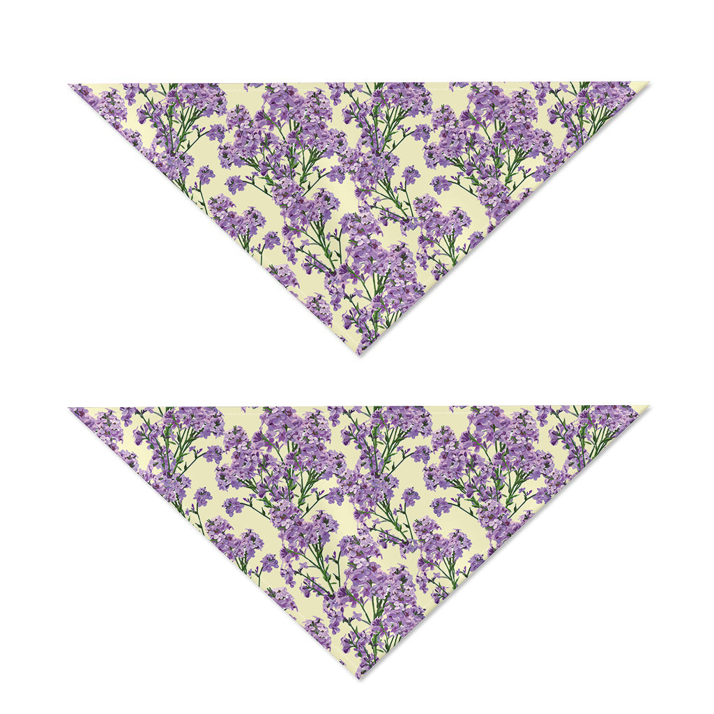 Watercolor Lavender Pattern Print Dog Bandana