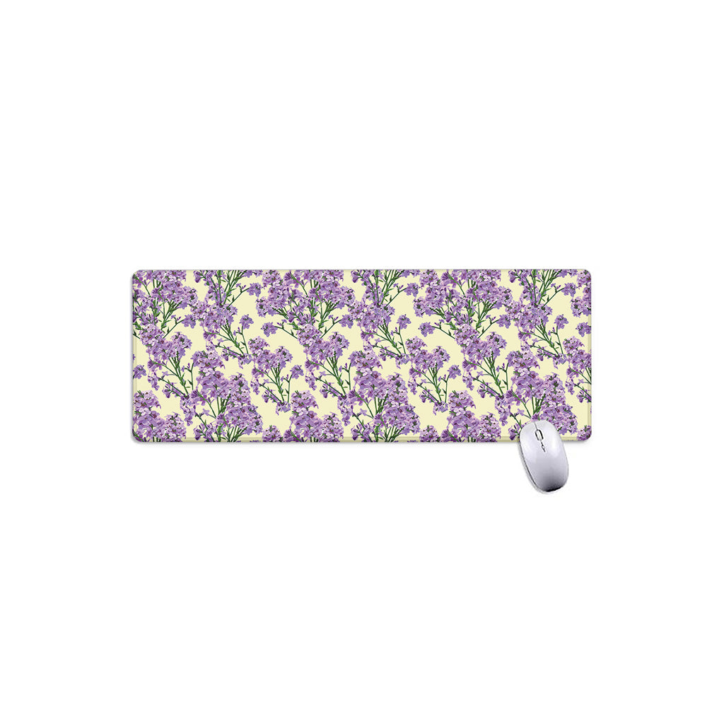 Watercolor Lavender Pattern Print Extended Mouse Pad