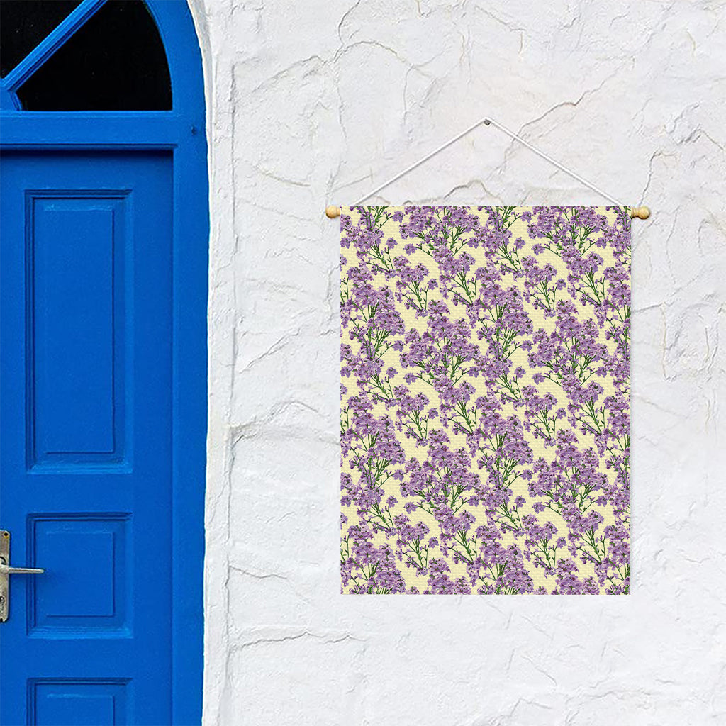 Watercolor Lavender Pattern Print Garden Flag