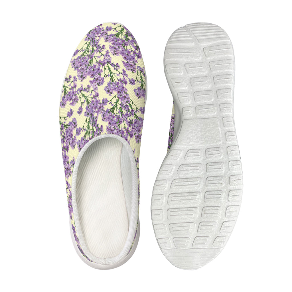 Watercolor Lavender Pattern Print Mesh Casual Shoes