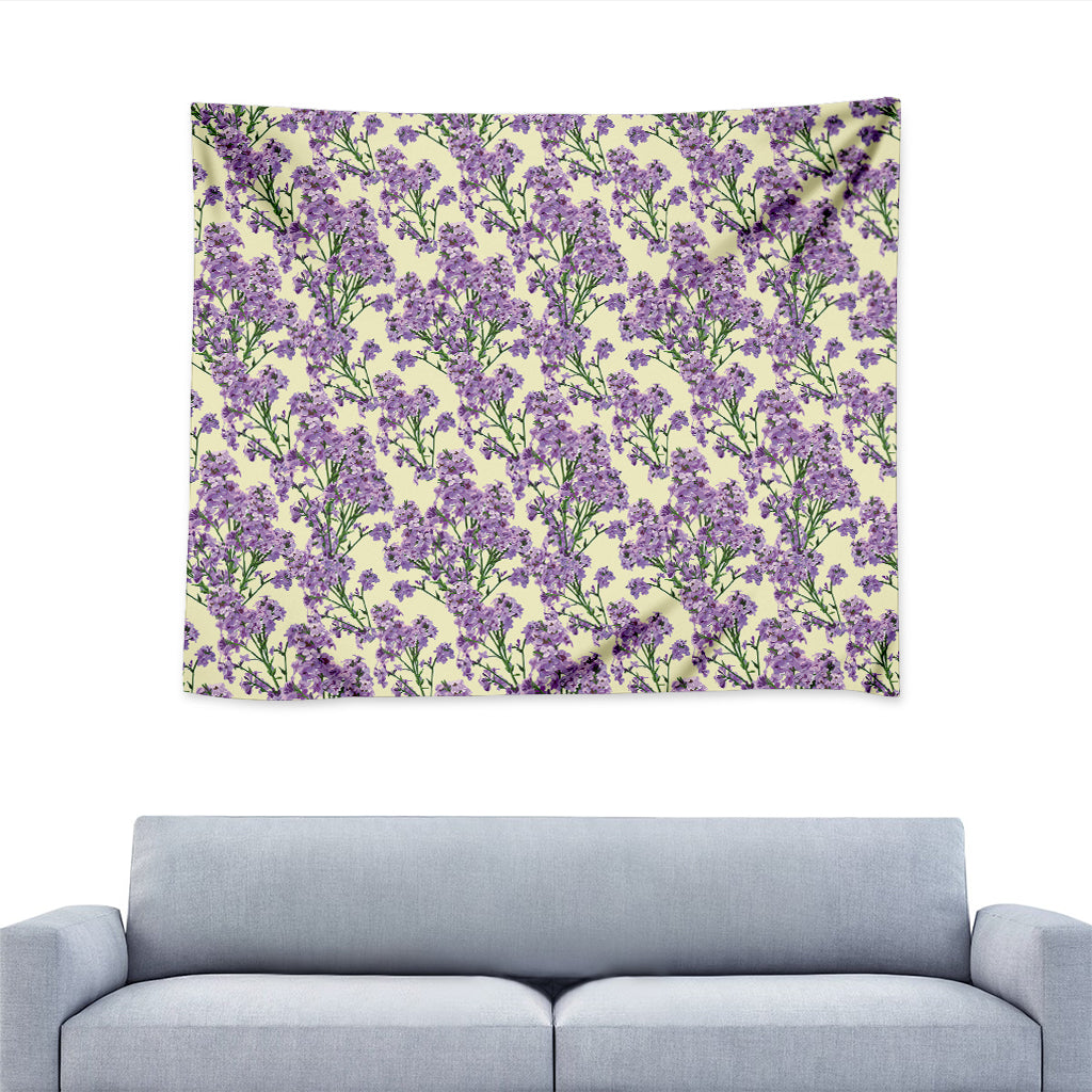 Watercolor Lavender Pattern Print Tapestry