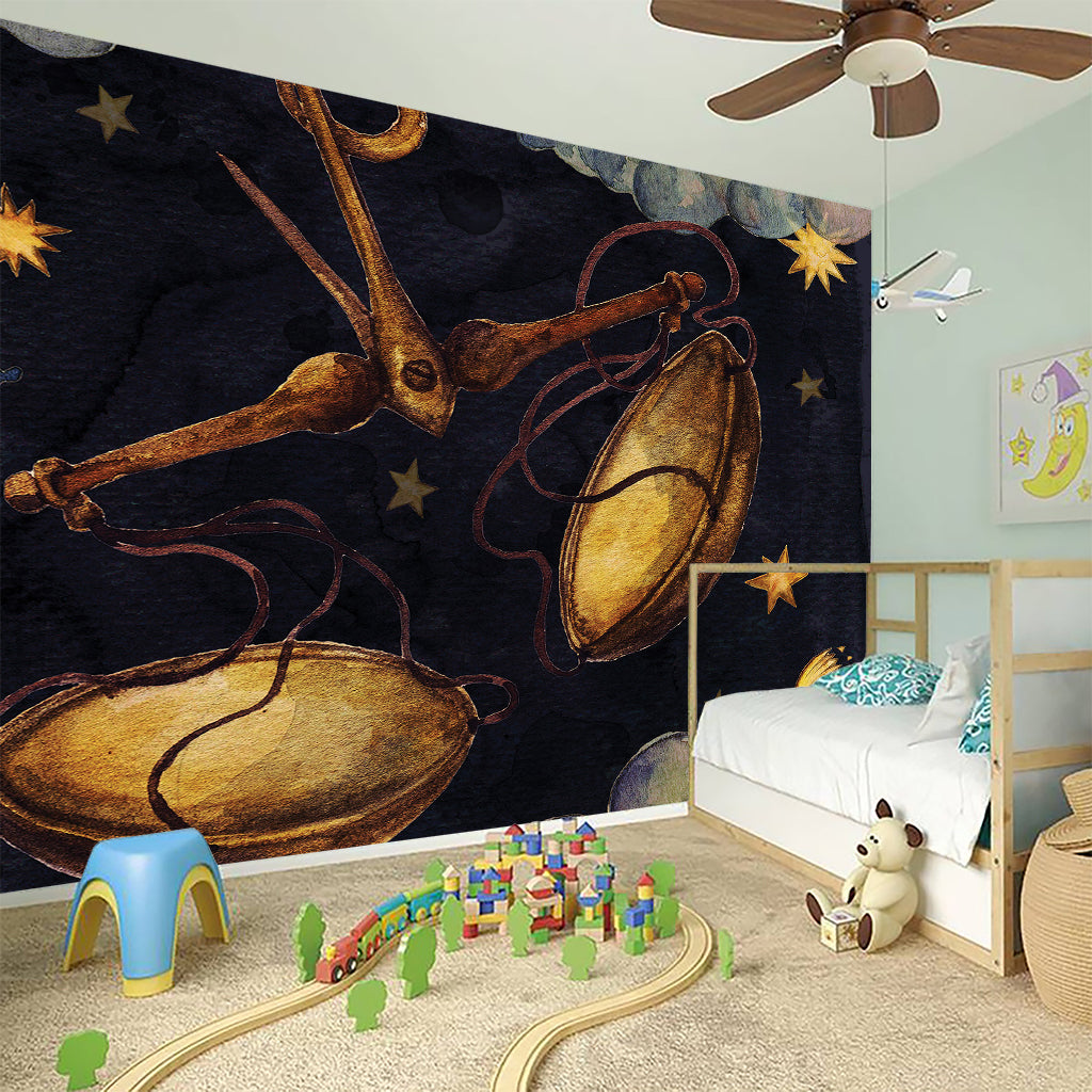 Watercolor Libra Zodiac Sign Print Wall Sticker