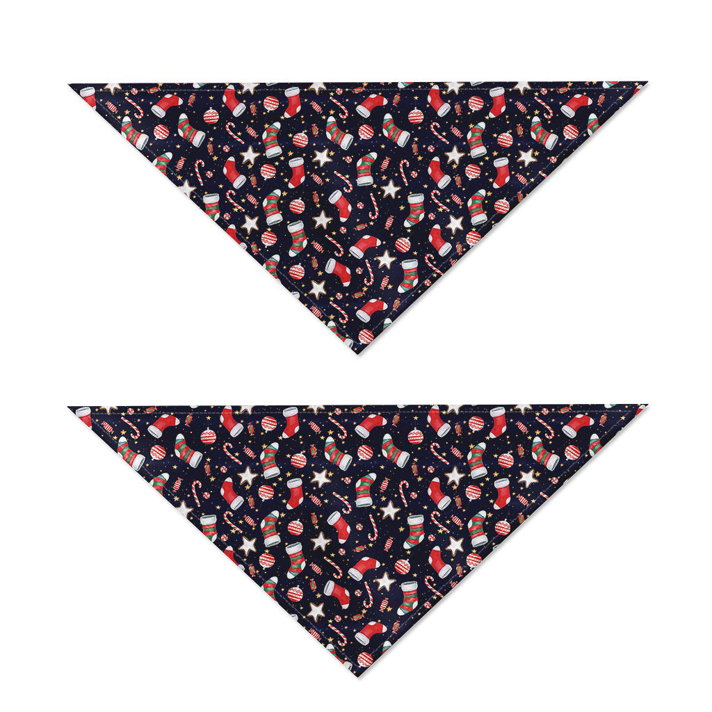 Watercolor Merry Christmas Pattern Print Dog Bandana