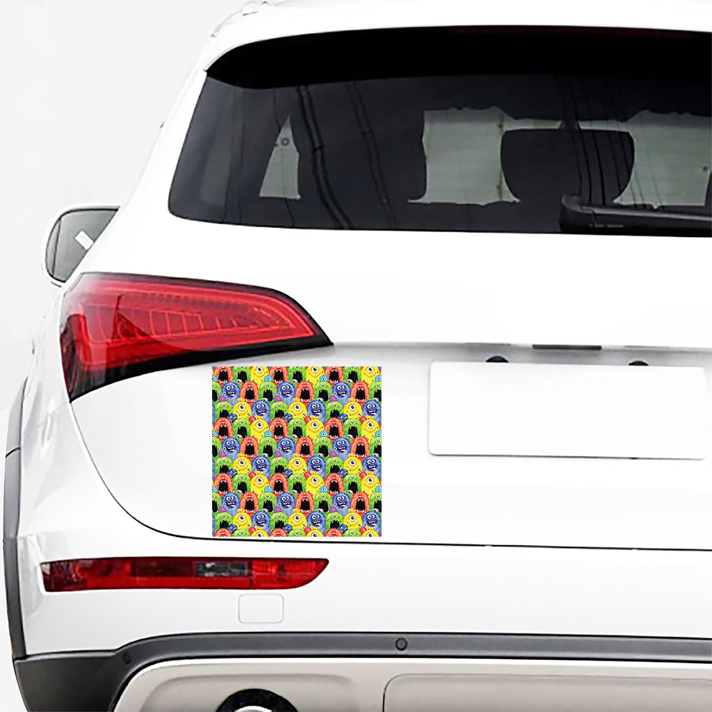 Watercolor Monster Pattern Print Car Sticker