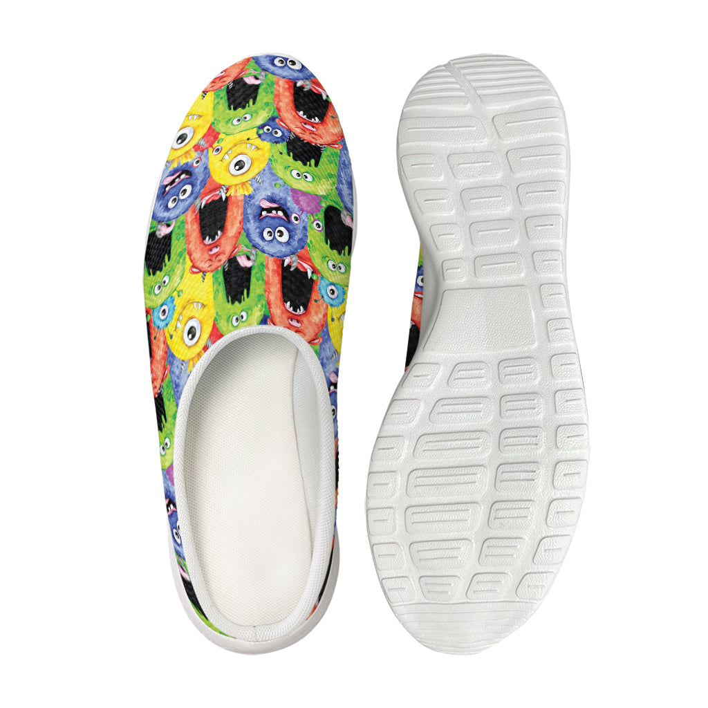Watercolor Monster Pattern Print Mesh Casual Shoes