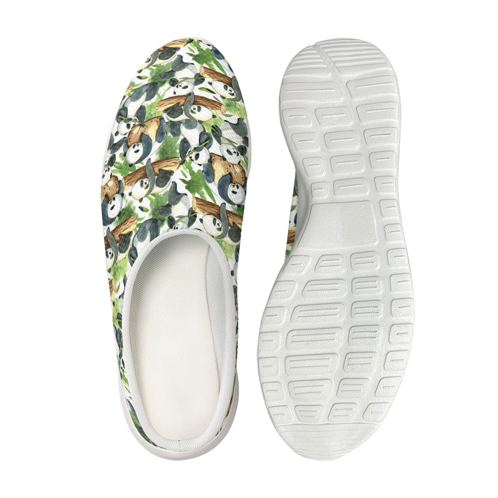 Watercolor Panda Bear Pattern Print Mesh Casual Shoes