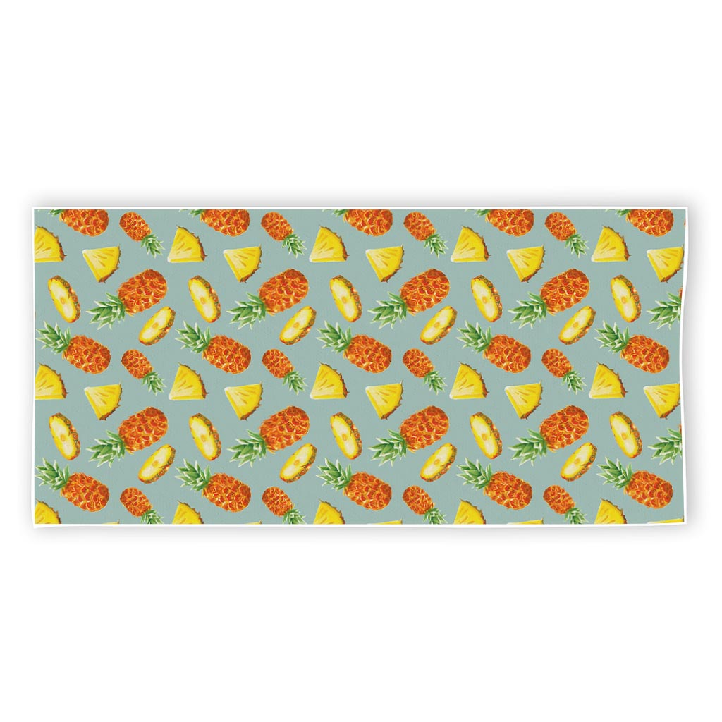 Watercolor Pineapple Pattern Print Beach Towel
