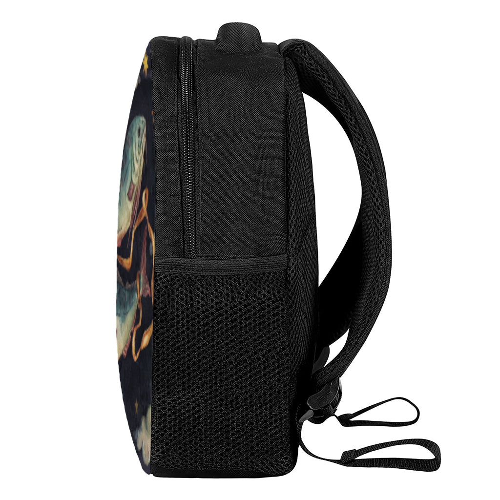 Watercolor Pisces Zodiac Sign Print Casual Backpack